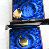 Antique Victorian European 15K Solid Gold Emerald Rose Cut Diamond Seed Pearl Oval Photo Locket,  Circa 1880