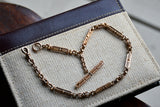 Antique Solid 10K Gold Ornate Link Watch Chain, 16 Inches, Watch Fob Locket Chain, Statement Necklace