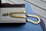 Antique Victorian 15CT 15K Solid Yellow Gold Book Chain, Collar Locket Chain, Egyptian Revival Cleopatra Fringe Statement Necklace