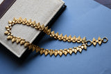 Antique Victorian 15CT 15K Solid Yellow Gold Book Chain, Collar Locket Chain, Egyptian Revival Cleopatra Fringe Statement Necklace