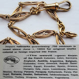 Antique French 18K Solid Gold Filigree Ornate Link Watch Chain Necklace, Choker Layering Chain, 16.5 Inches