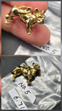 Vintage 8K/14K Yellow and White Gold French Bulldog Charm Pendant, Gift for Her