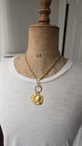 Antique French Art Nouveau 18K Gold Warrior Profile Medallion Pendant – Attributed to Charles Édouard Fraisse (1880–1945)
