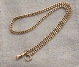 Antique Gold Filled Curb Link Watch Chain Choker Necklace, A&Z, 14.75", Gift for Her