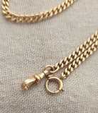 Antique Gold Filled Curb Link Watch Chain Choker Necklace, A&Z, 14.75", Gift for Her