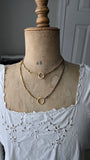 Antique Gold Filled Ornate Bar Link Watch Chain Choker Necklace, 14&1/8", Gift for Her
