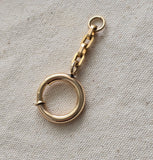 Large Size Antique Krementz Gold Filled Bolt Clasp, Chain Connector Extender, Charm Holder, Watch Chain Parts