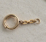 Large Size Antique Krementz Gold Filled Bolt Clasp, Chain Connector Extender, Charm Holder, Watch Chain Parts