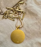 Vintage 18K Yellow Gold Madonna Virgin Mary Medallion Charm Pendant, Religious Talisman