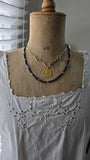 Vintage 18K Yellow Gold Madonna Virgin Mary Medallion Charm Pendant, Religious Talisman