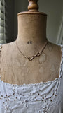 Antique 14k Curb Link Watch Chain Necklace, Gift for Her