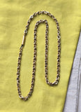 Antique Victorian 17" Gold Filled Ornate Heavy Gauge Interlocking Link Collar Chain, Gift for Her