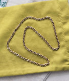 Antique Victorian 17" Gold Filled Ornate Heavy Gauge Interlocking Link Collar Chain, Gift for Her