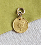Antique 1851 U.S. Liberty Head Gold Dollar Coin Pendant