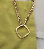 Large Size Vintage Gold Filled Rolled Gold Carabiner Clasp, Chain Connector Extender, Charm Holder, Watch Key Chain Findings