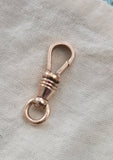 Antique 10k Solid Gold Swivel Dog Clip, Clasp, Chain Connector Extender, Charm Holder, Old Findings, Watch Chain Fob Part