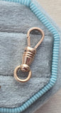 Antique 10k Solid Gold Swivel Dog Clip, Clasp, Chain Connector Extender, Charm Holder, Old Findings, Watch Chain Fob Part
