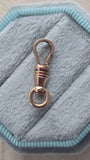 Antique 10k Solid Gold Swivel Dog Clip, Clasp, Chain Connector Extender, Charm Holder, Old Findings, Watch Chain Fob Part