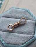 Antique 10k Solid Gold Swivel Dog Clip, Clasp, Chain Connector Extender, Charm Holder, Old Findings, Watch Chain Fob Part