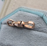 Antique 10k Solid Gold Swivel Dog Clip, Clasp, Chain Connector Extender, Charm Holder, Old Findings, Watch Chain Fob Part