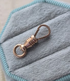 Antique 10k Solid Gold Swivel Dog Clip, Clasp, Chain Connector Extender, Charm Holder, Old Findings, Watch Chain Fob Part