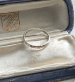 Antique Art Deco Orange Blossom Hammered Texture Handmade Sterling Silver Band Ring, Wedding Band, Size 5.75