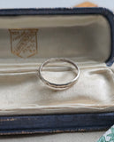 Antique Art Deco Orange Blossom Hammered Texture Handmade Sterling Silver Band Ring, Wedding Band, Size 5.75