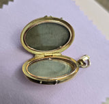 Victorian Etruscan Revival 10K Gold Cameo Oval Locket - Circa 1880s