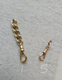 Antique Gold Filled Rolled-Gold Swivel Dog Clip, Clasp, Chain Connector Extender, Charm Holder, Old Findings, Watch Chain Fob Part