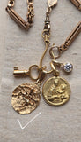 Vintage 14K Gold Sagittarius Zodiac Horoscope Charm Pendant, Lucky Charm