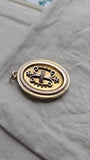 Victorian Etruscan Revival 14K-15K Gold Seed Pearl Oval Locket - Circa 1880s