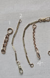 Antique Gold Filled Medium-Large Bolt Clasp, Watch Chain Fob Part, Chain Connector, Charm Holder