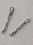 Vintage Antique Sterling Silver Watch Chain Clip Extender, Charm Holder Findings