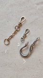 Antique 10k Solid Gold Swivel Dog Clip Extender, Watch Chain Fob Part