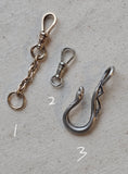 Antique 10k Solid Gold Swivel Dog Clip Extender, Watch Chain Fob Part