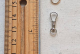 Antique 18K Solid White Gold Dog Clip Clasp, Watch Chain Fob Part