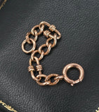Antique 10k Solid Gold Bolt Spring Clasp Chain Extender, Watch Chain Fob Part