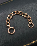 Antique 10k Solid Gold Bolt Spring Clasp Chain Extender, Watch Chain Fob Part