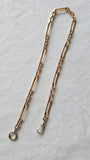 Antique Gold Filled Paper Clip Link Watch Chain Necklace, 13 5/8"