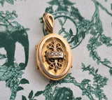 Victorian Etruscan Revival 12k Seed Pearl Oval Locket- Circa 1880s