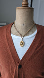 Victorian Etruscan Revival 12k Seed Pearl Oval Locket- Circa 1880s