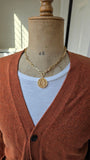 Antique 14k Gold Bar Link Chain Extender, Bolt Clasp