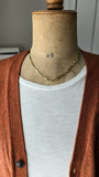 Antique Art Deco 14k Bar Link Cable Link Watch Chain Necklace, 13.5", Gift for Her