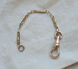Antique Gold Filled Swivel Dog Clip Clasp Chain Extender, Watch Chain Parts