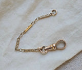 Antique Gold Filled Swivel Dog Clip Clasp Chain Extender, Watch Chain Parts