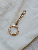 Antique Large Size Gold Filled Bolt Clasp with Heavy-Duty Oval Link Extender: Watch Chain Parts, Charm Holder