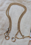 Original Antique 14k Curb Link Watch Chain, 19.5"