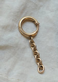 Antique Large Size Gold Filled Bolt Clasp with Heavy-Duty Oval Link Extender: Watch Chain Parts, Charm Holder