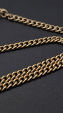 Original Antique 14k Curb Link Watch Chain, 19.5"