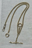 Original Antique 14k Curb Link Watch Chain, 19.5"
